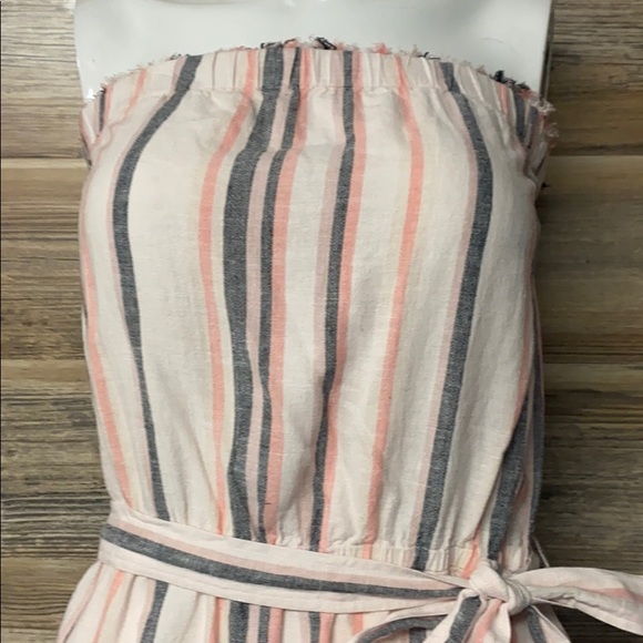 Cloth & Stone Striped Tube Top Linen Dress NWT - Picture 2 of 3